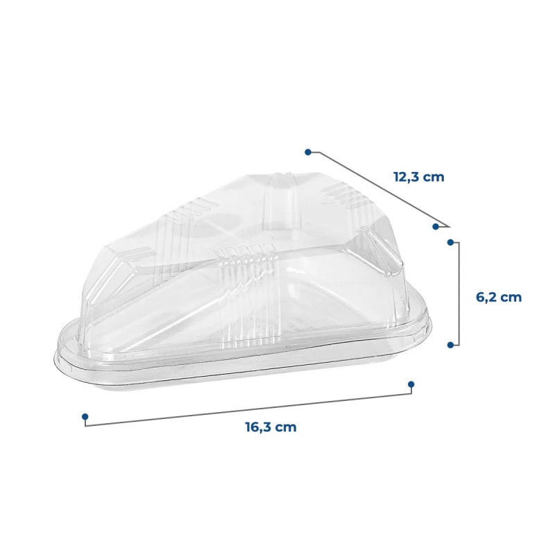 Embalagem Fatia Bolo/Torta Cristal Galvanotek C/300Un (G630)