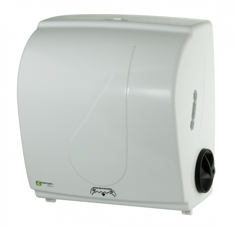 DISPENSER PARA PAPEL TOALHA BOBINA A CORTE BRANCO FORTCOM CX C/ 1 UN (LDAU200)