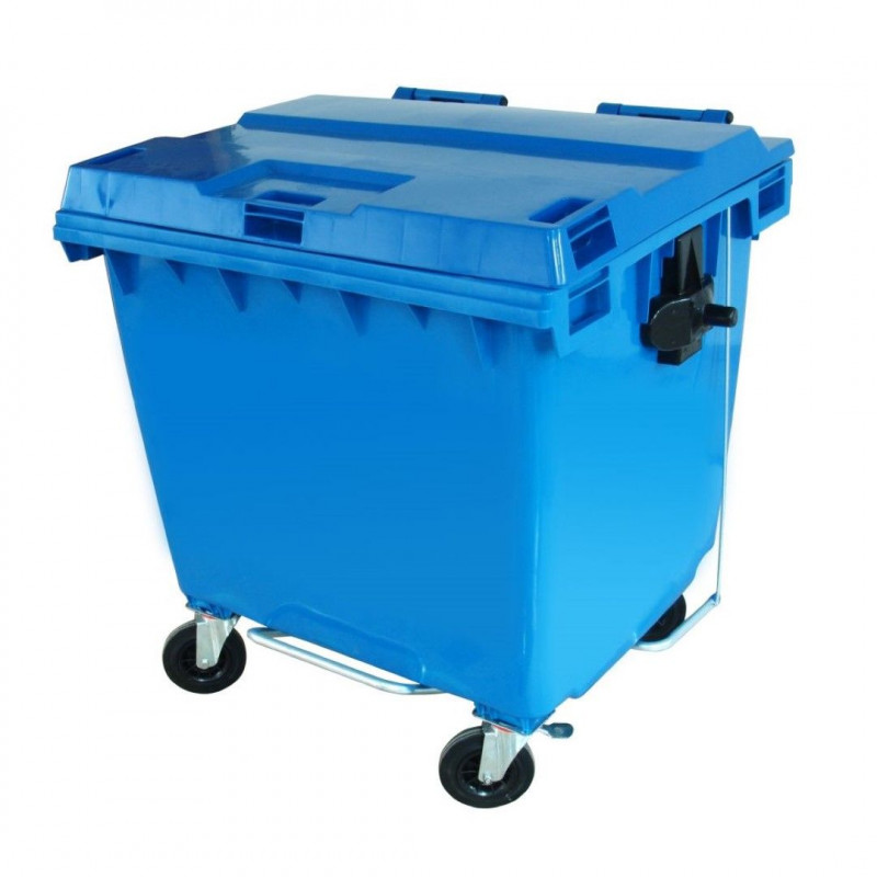 Container Plástico 660 Litros com Pedal - Reforçado Azul