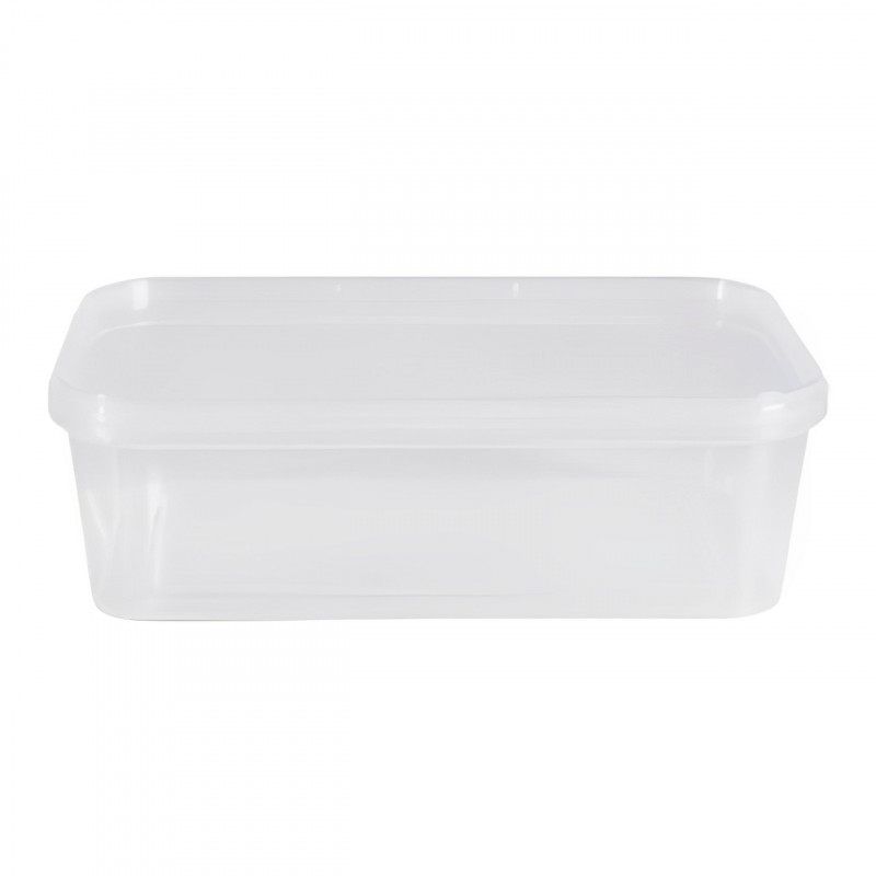 Pote Retangular Marmita C/ Tampa E Lacre 500Ml -10Un (8815)