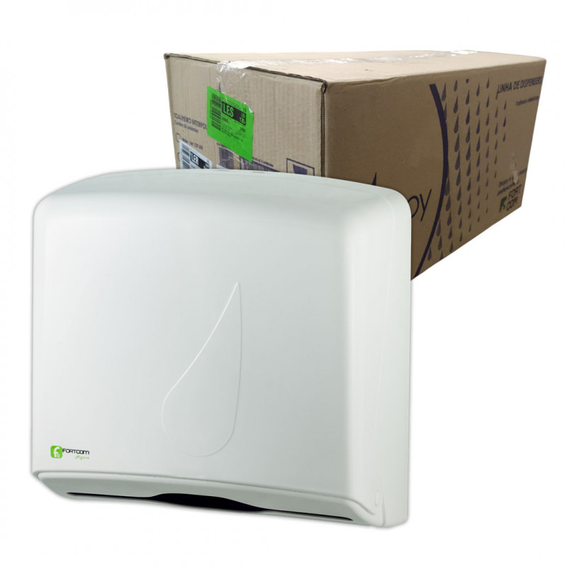 DISPENSER PARA PAPEL INTERFOLHADO BRANCO FORTCOM CX C/ 6 UN (LDTI600)