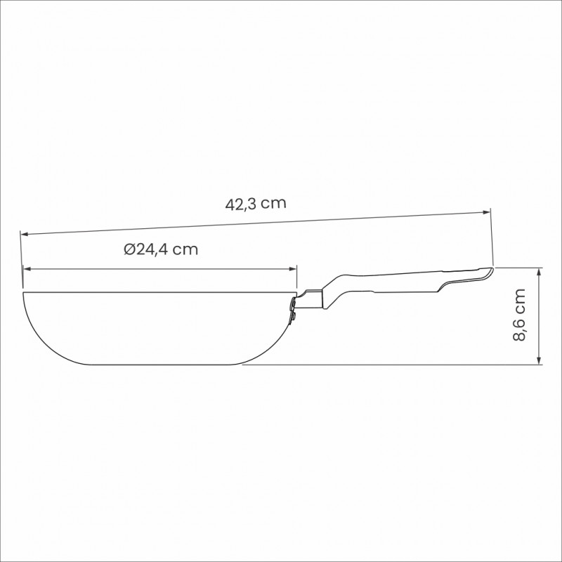 Frigideira Antiaderente Tramontina Loreto 24cm Funda