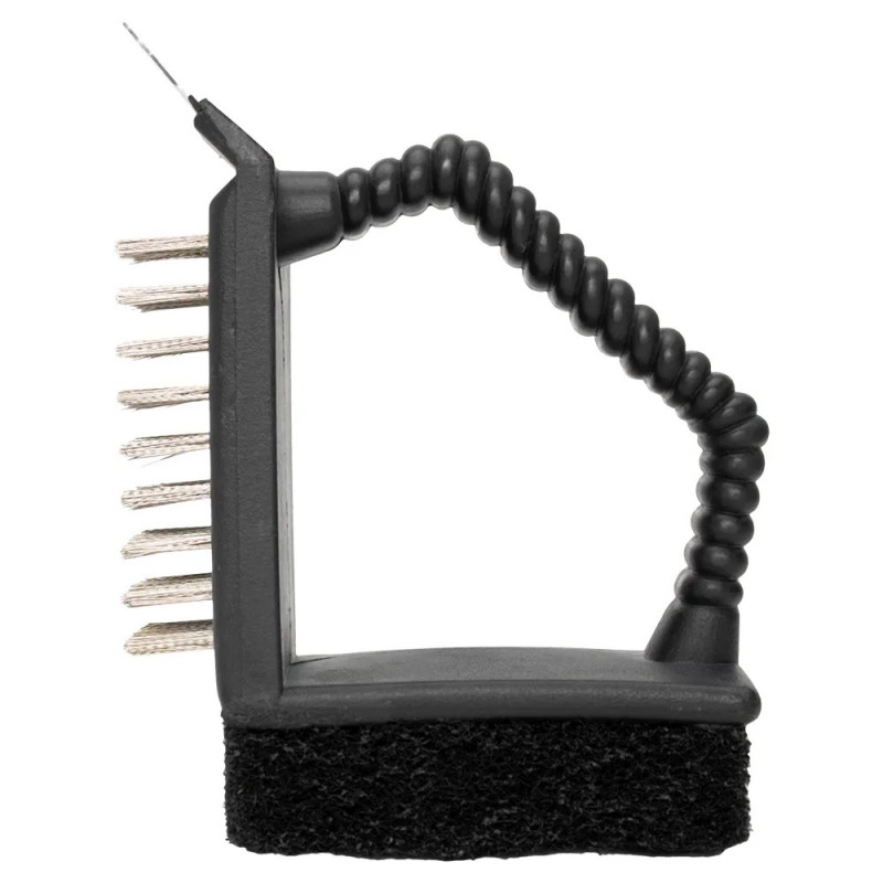 Escova P/ Limpar Grelha E Churrasqueira 3 Em 1 C/ Espátula