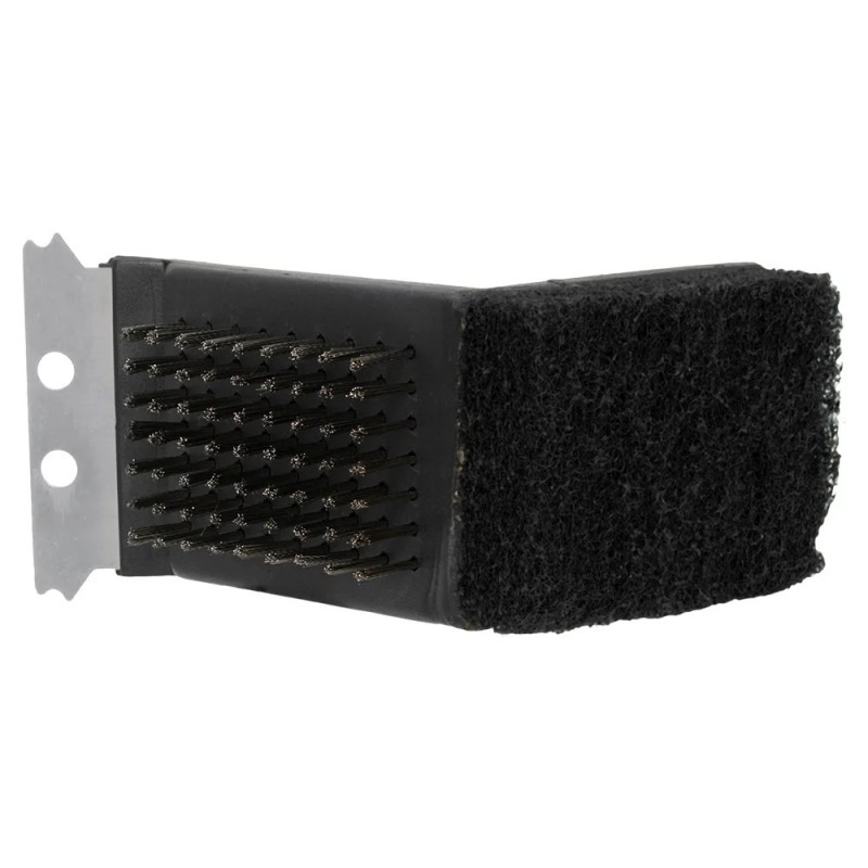 Escova P/ Limpar Grelha E Churrasqueira 3 Em 1 C/ Espátula