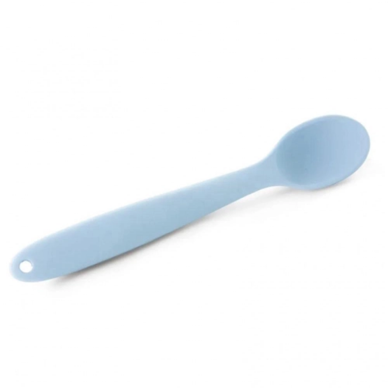 COLHER DE SILICONE INFANTIL AZUL MIMO