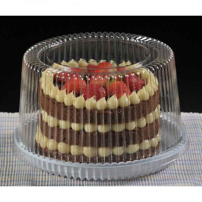 EMBALAGEM PARA BOLO/TORTA 25x10CM ALTO BRANCO GALVANOTEK CX C/ 100 UN (G37MA)