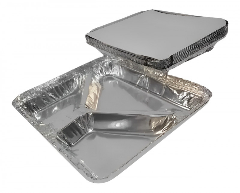 Marmitex Bandeja Alumínio Delivery 3 Divisões C/100 - 950ml