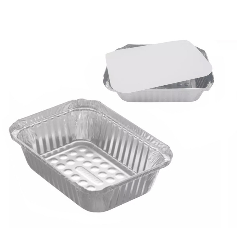 Marmitex De Alumínio Bandeja 500ml C/ Tampa C/100u