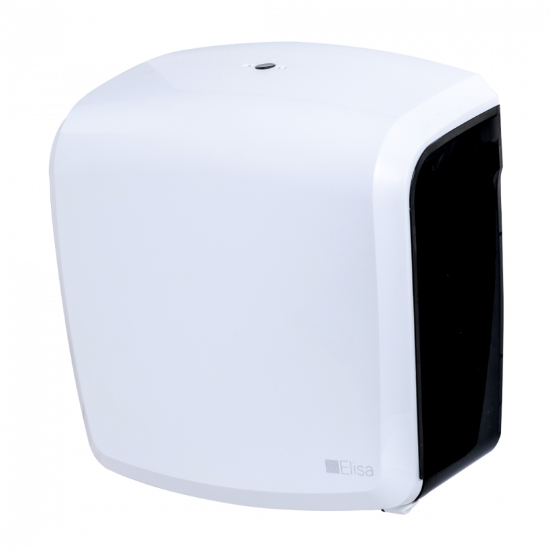 DISPENSER PARA HIGIÊNICO ROLÃO BRANCO/FUME ELISA C/ 1 UN (EL-ROLBF)