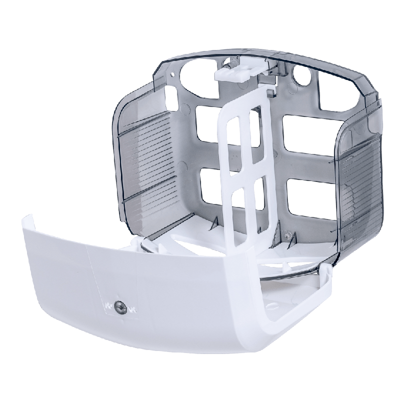 DISPENSER PARA PAPEL HIGIÊNICO INTERFOLHADO BRANCO/FUME ELISA C/ 1 UN (EL-KKBF)