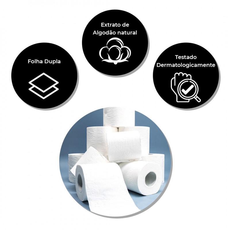 PAPEL HIGIÊNICO PERSONAL VIP FOLHA DUPLA 30 MTS LEVE 16 PAGUE 15 SANTHER PVC15 FD C/ 64 UN