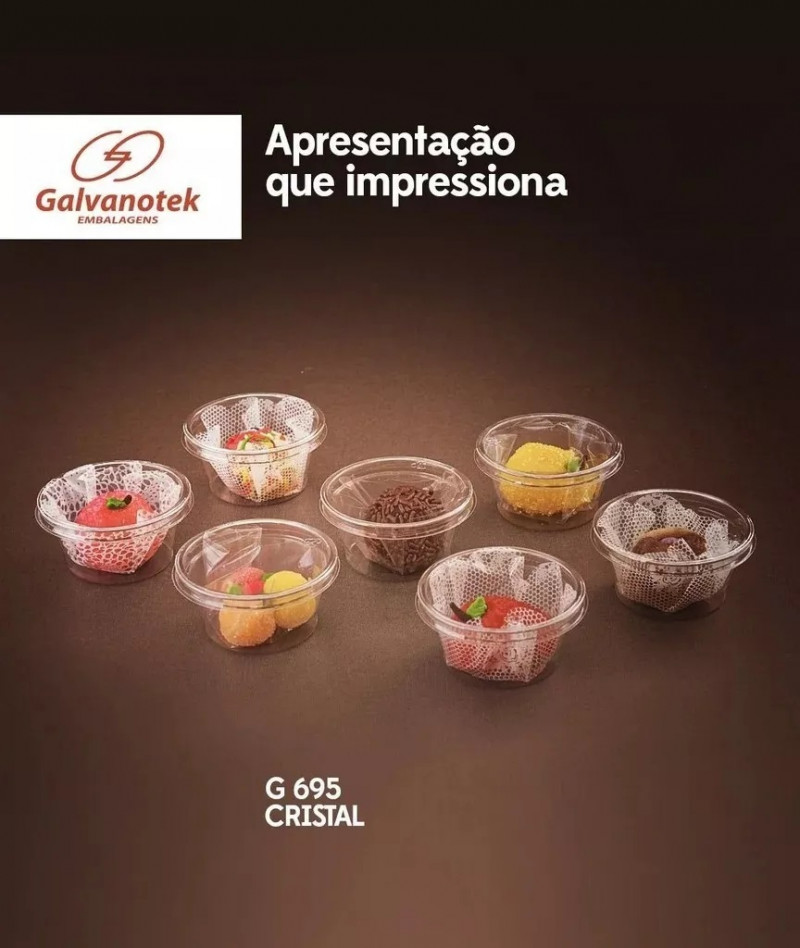 Pote Molho 30Ml 5,9x2,9Cm Cristal Galvanotek C/700 Un (G695)