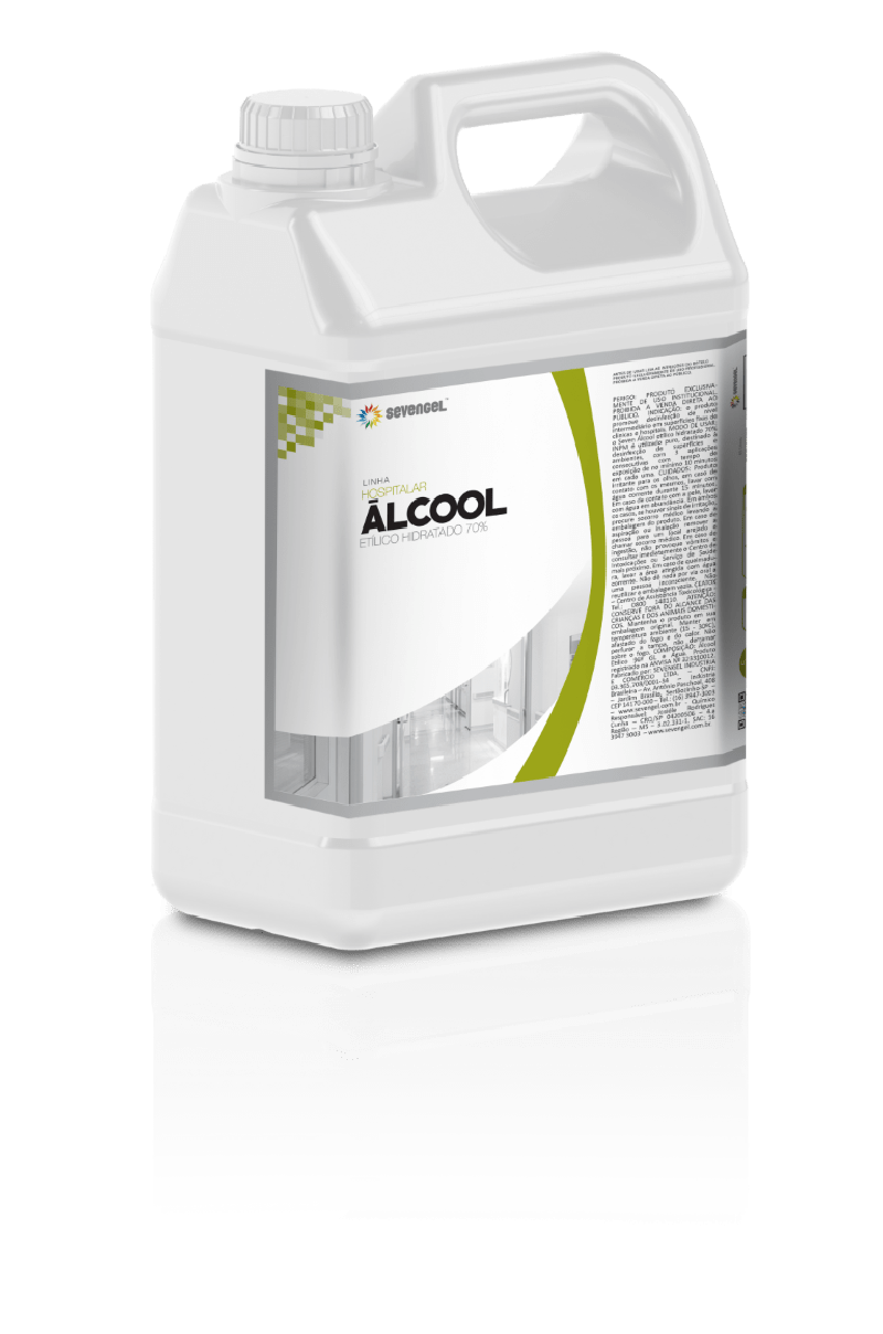 ALCOOL LIQUIDO 70% 5 LTS SEVENGEL CX C/ 4 UN (5793)