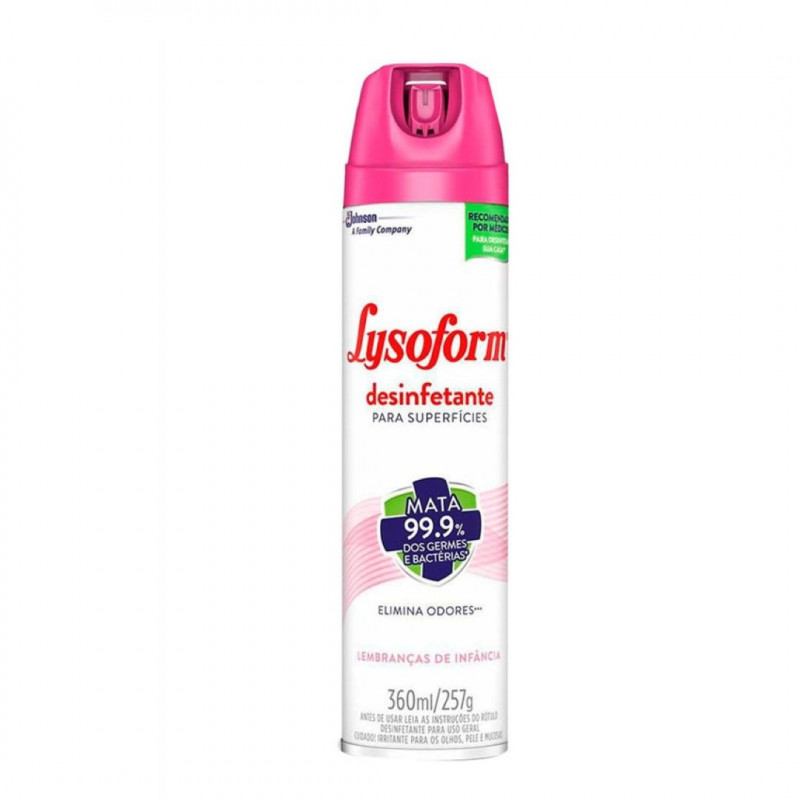 DESINFETANTE 360 ML LYSOFORM AEROSOL - 1077260 LEMBRA UN COM 1 UN