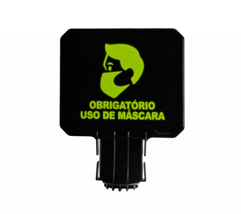 PLACA PARA CONE OBRIGATÓRIO USO MASCARA BRALIMPIA (PLCO2008)