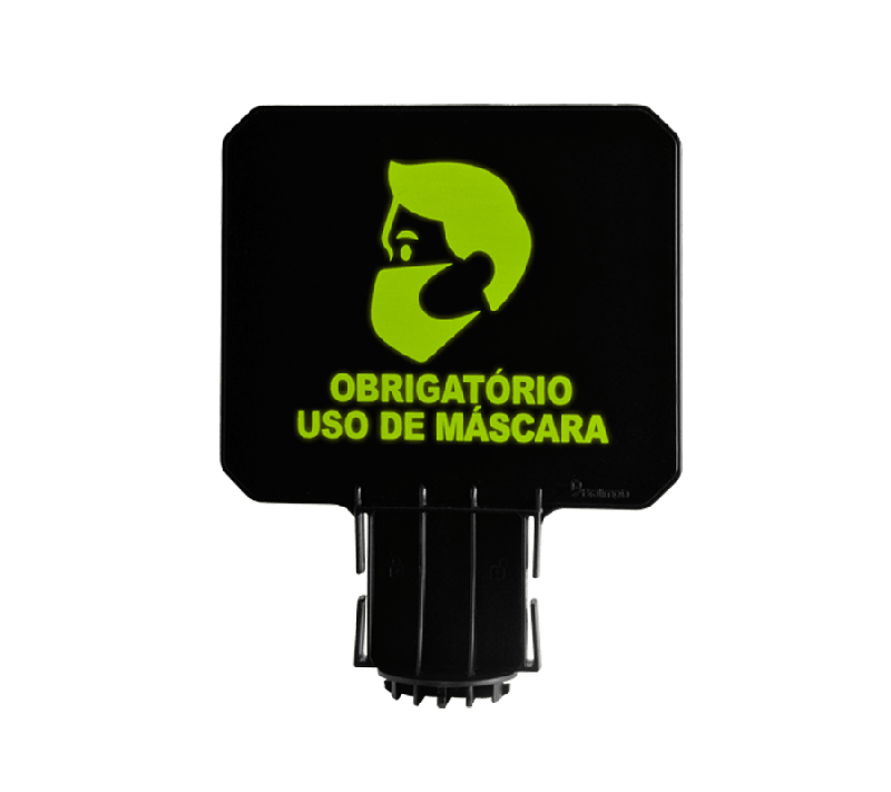 PLACA PARA CONE OBRIGATÓRIO USO MASCARA BRALIMPIA (PLCO2008)