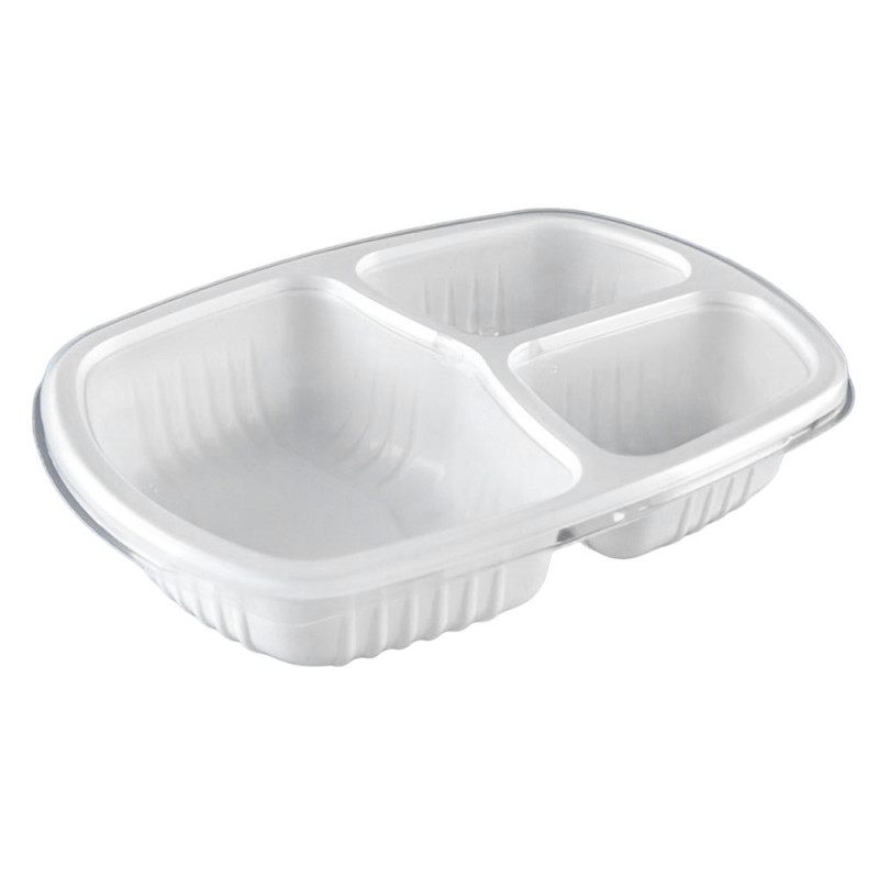 BANDEJA COM 3 DIVISORIAS 28x18x5,3CM SIMPLIFIC GALVANOTEK PT C/ 10 UN (G330)
