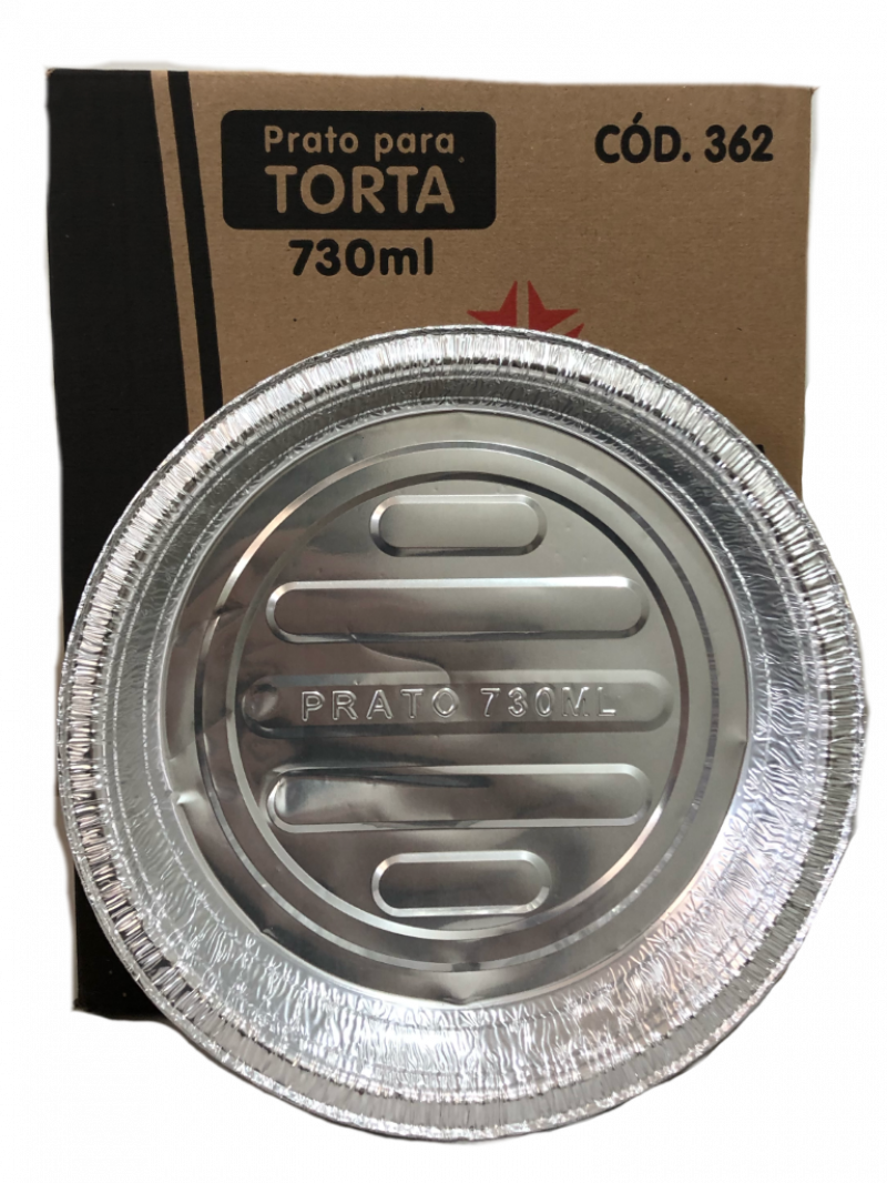 PRATO ALUMÍNIO P/ TORTA 730ML THERMOPRAT - CAIXA C/ 100 UNIDADES