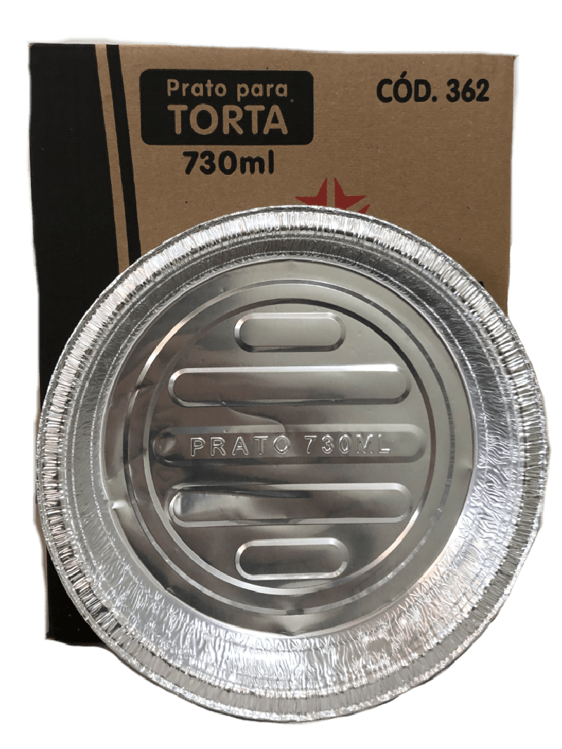 PRATO ALUMÍNIO P/ TORTA 730ML THERMOPRAT - CAIXA C/ 100 UNIDADES