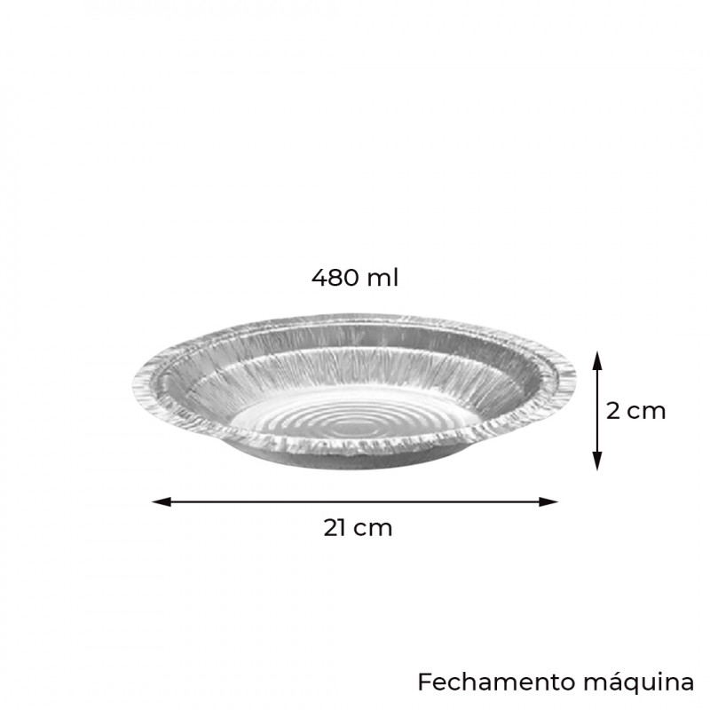 PRATO ALUMÍNIO NR 07 FECHAMENTO MÁQUINA THERMOPRAT - PACOTE C/ 10 UNIDADES