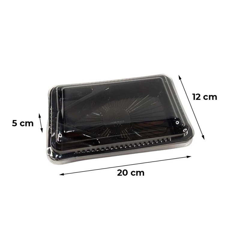 Embalagem Oriental Sushi Retang. Galvanotek C/100 Un (GO908)  