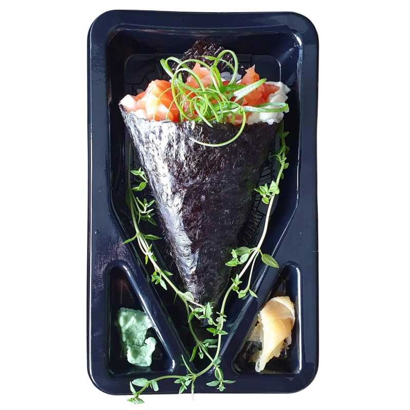 Embalagem Oriental Sushi Retang. Galvanotek C/100 Un (GO908)  