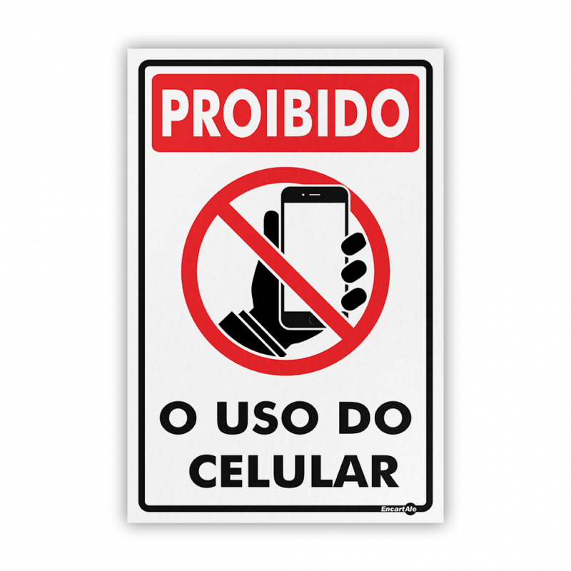 PS 15x20 PROIBIDO USO DO CELULAR - PS-157 UN COM 1 UN