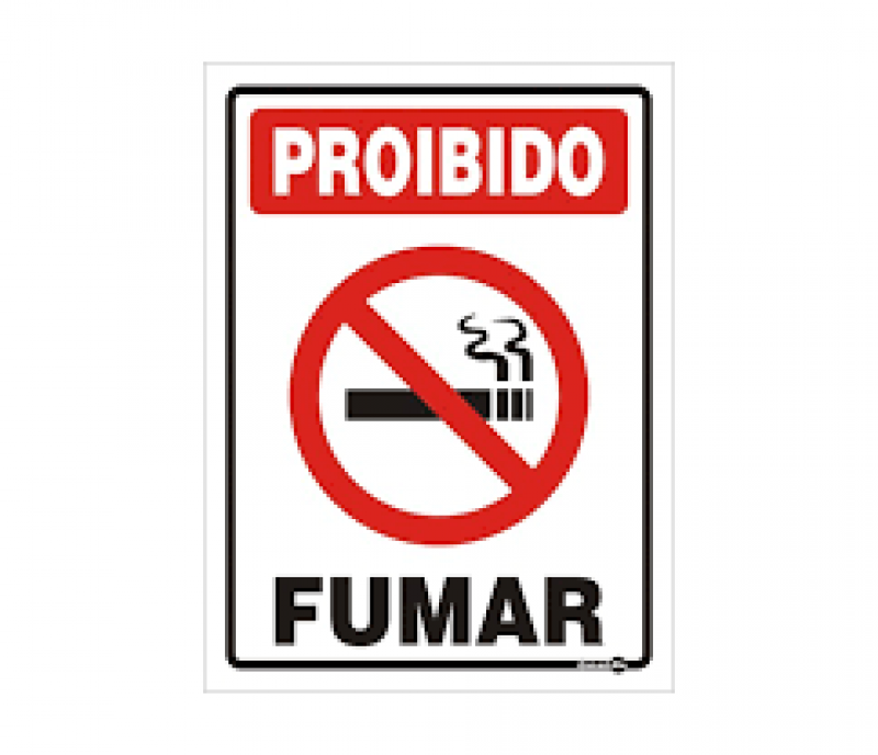 PS 15x20 PROIBIDO FUMAR ENCARTALE - PS-100 UN COM 1 UN