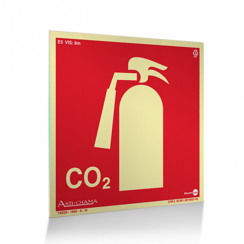 PS 18X18 E5-EXTINTOR CO2 PVC ENCARTALE - PAF-479 UN COM 1 UN