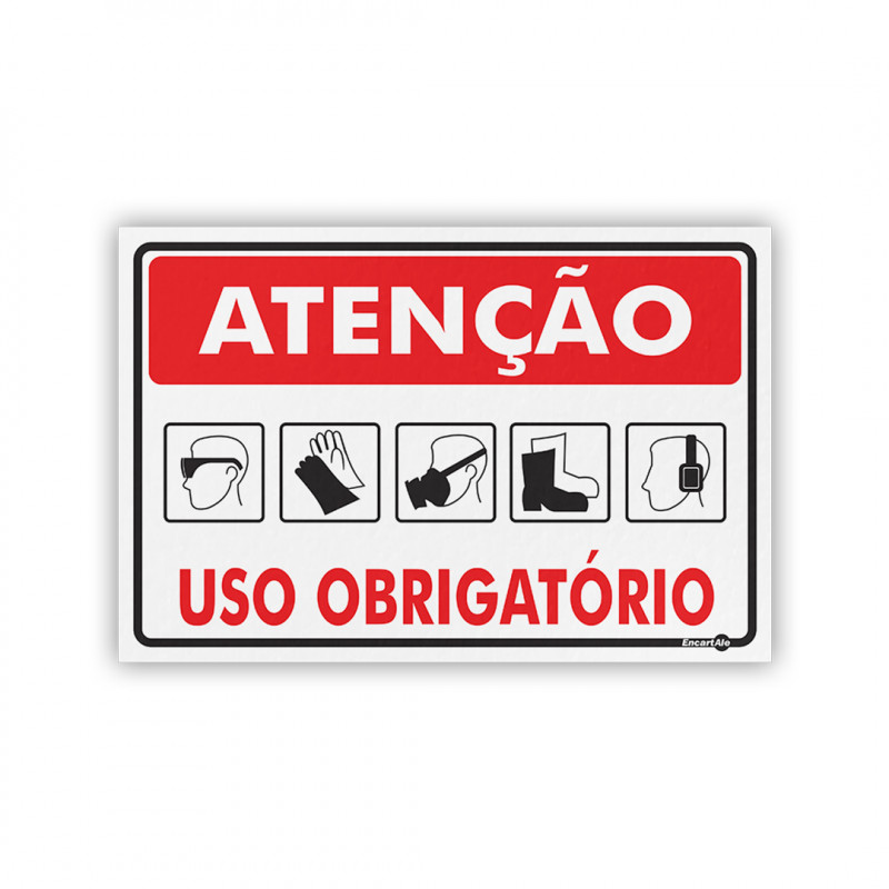 PS 20X30 ATENCAO EPIS DIVERS USO OBRIGATO - PS-487 UN COM 1 UN