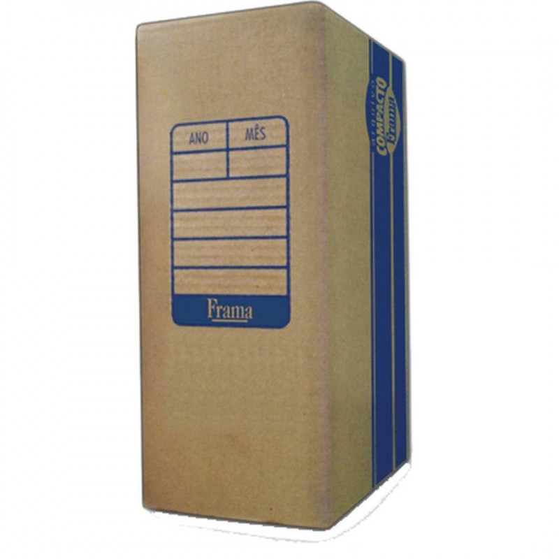 ARQUIVO MORTO PAPELÃO 250X355X135 MM FRAMA PT C/ 25 UN