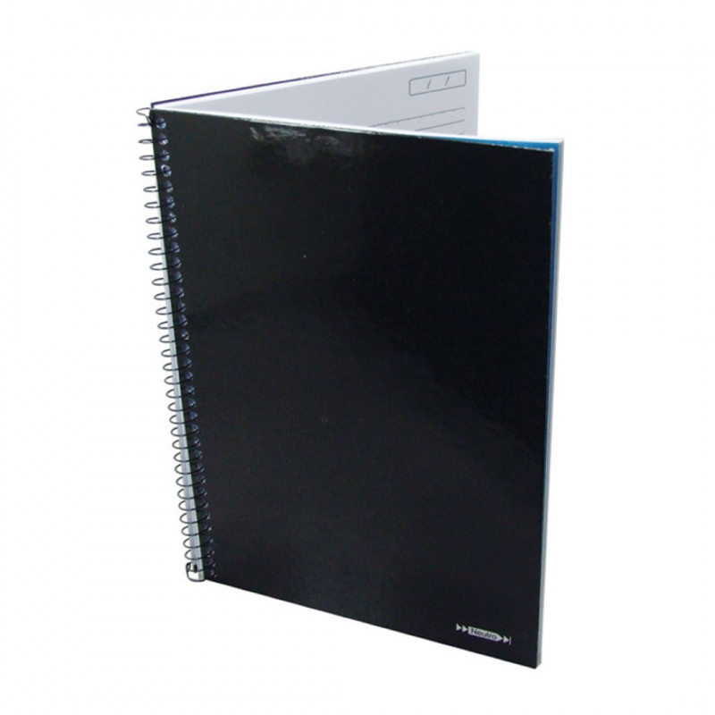CADERNO CAPA DURA PRETO 1 MT TAMOIO NEUTRO C/ 96 FOLHAS