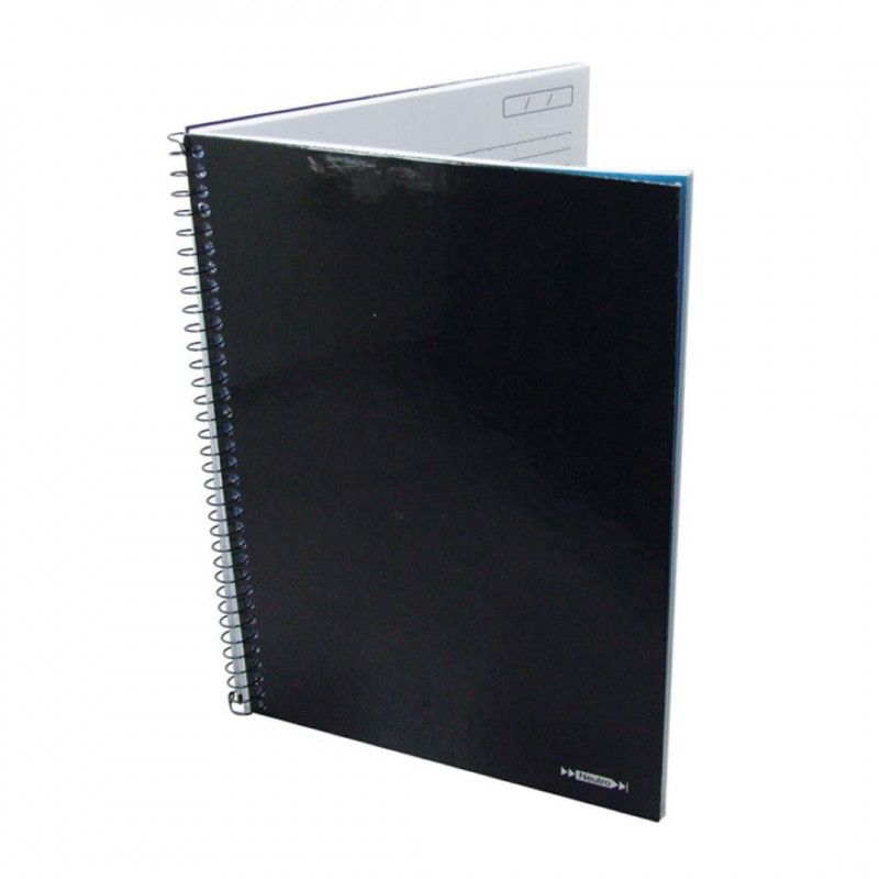 CADERNO CAPA DURA PRETO 1 MT TAMOIO NEUTRO C/ 96 FOLHAS