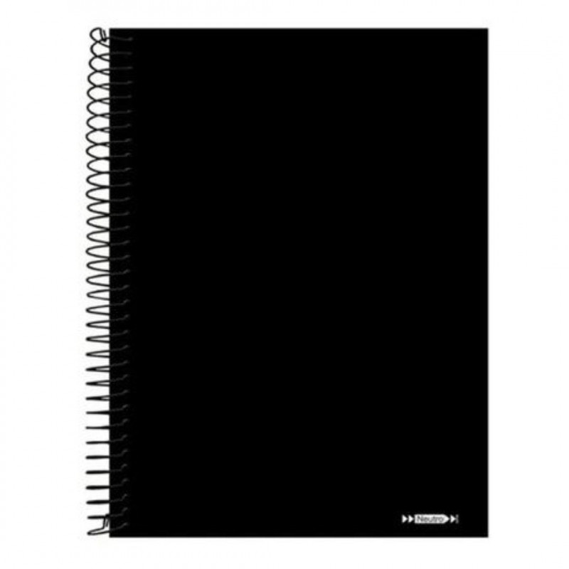 CADERNO CAPA DURA PRETO 1 MT TAMOIO C/ 96 FOLHAS PT C/ 4 UN