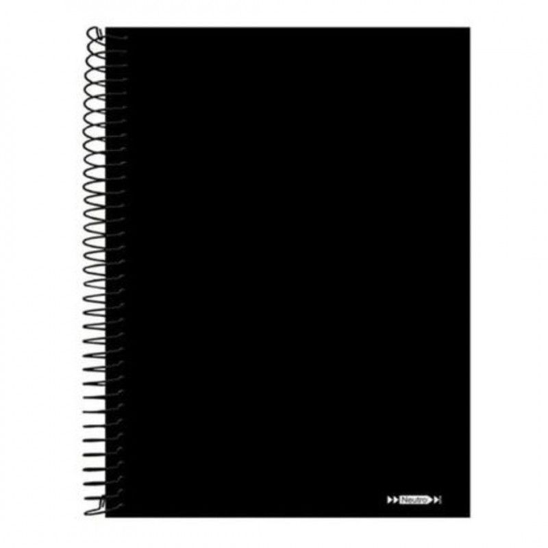 CADERNO CAPA DURA PEQUENO PRETO TAMOIO 1/4 C/ 96 FOLHAS PT C/ 5 UN