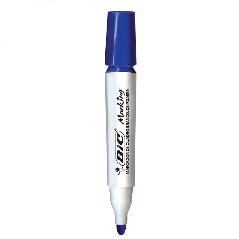 PINCEL AZUL QUADRO BRANCO MARKING RECARREGAVEL CX C/ 12 UN