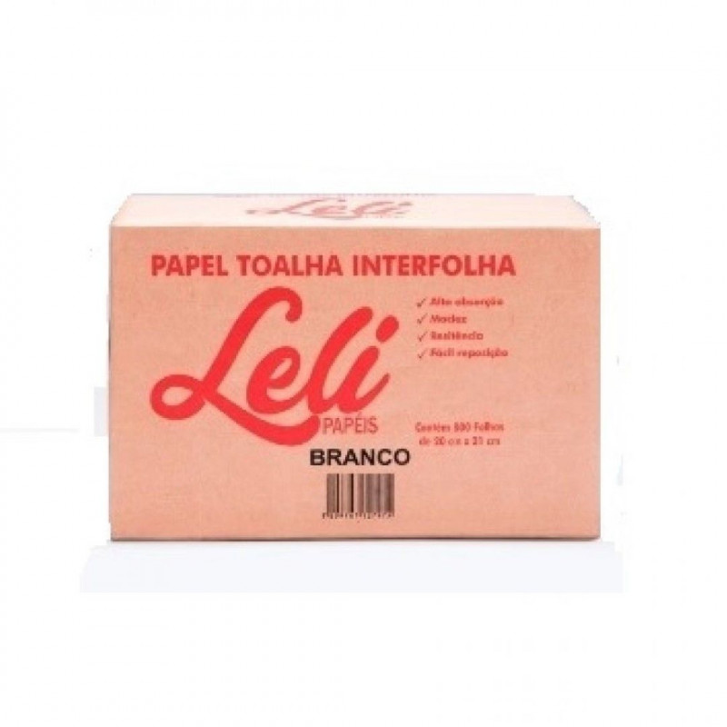 TOALHA PAPEL FS 2D 23x21 LELI PAPEIS - LG2100 BRANCO PT COM 1000 UN