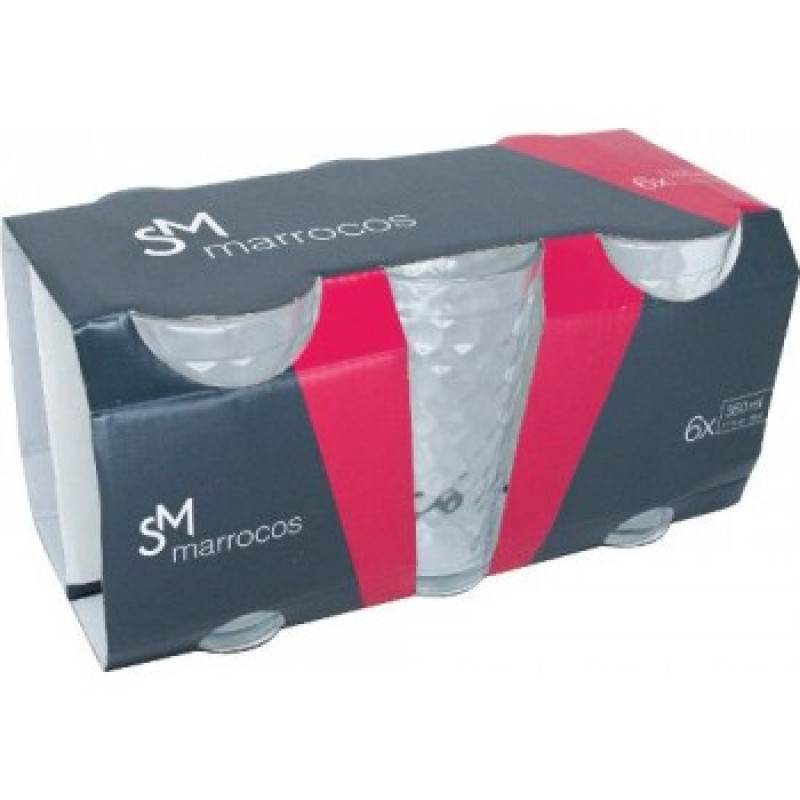 JOGO COPOS MARROCOS 350 ML SM CX C/ 6 UN (33383 - SM2645)