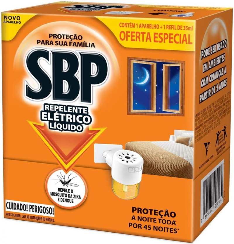 SBP APAR+REFIL 45 NOITES ELETRICO 35ML - PRM MULTIACAO UN COM 1 UN