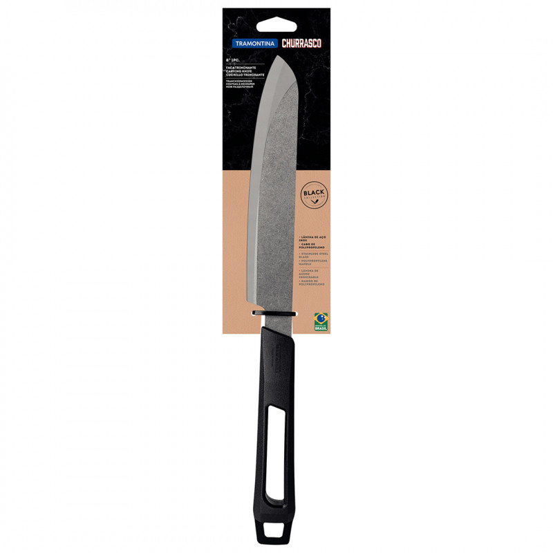 FACA TRINCHANTE CHURRASCO BLACK 8" TRAMONTINA
