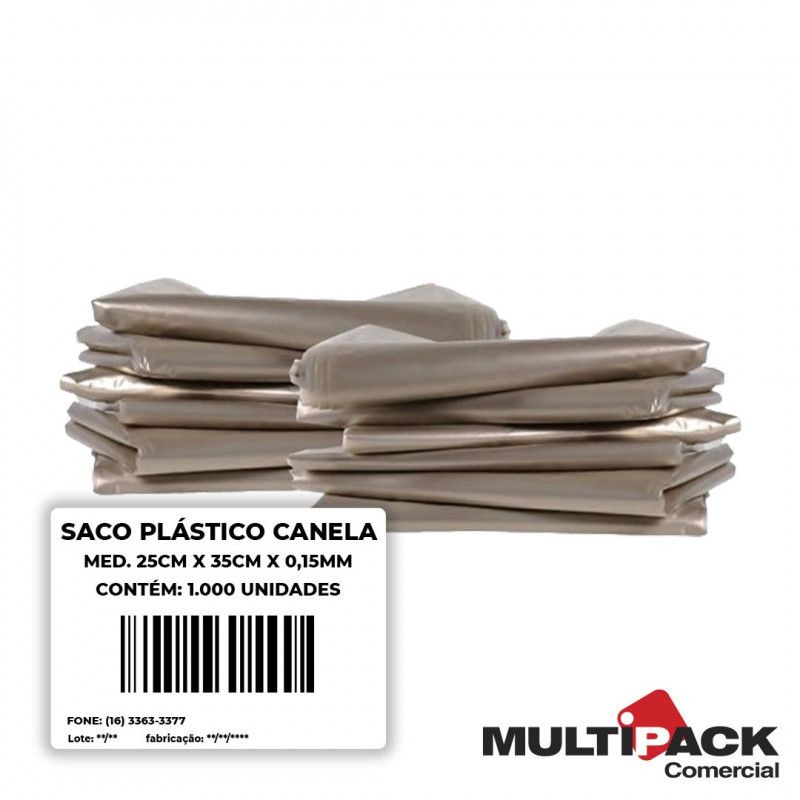 SACO PLASTICO BD CANELADO 25x35x0,15 Mi C/ 1000 UN ZPP