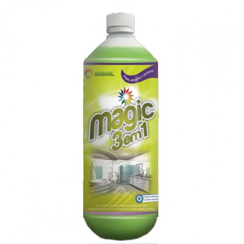 LIMPADOR PERFUMADOR 1 L MAGIC 3 EM 1 CONCENTRADO SEVENGEL CX C/12 UN (5571)