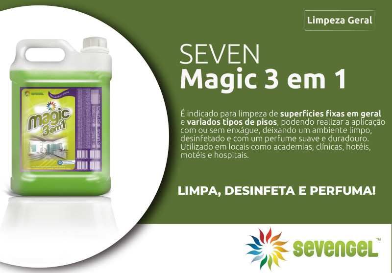 Limpador Perfumador Magic 3x1 5l Sevengel Orvalho do Campo