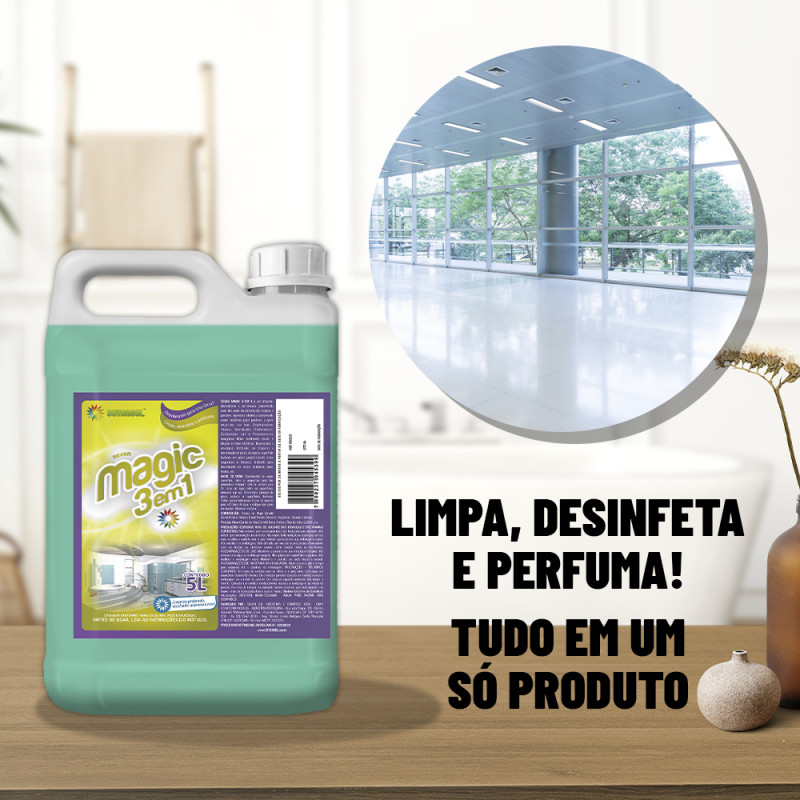 Limpador Perfumador Magic 3x1 5l Sevengel Orvalho do Campo