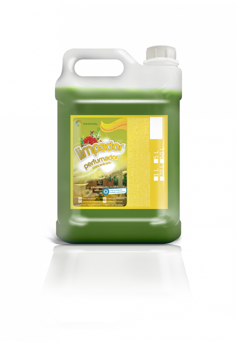 LIMPADOR PERFUMADOR 5 LTS ERVAS BRASILEIRAS CONCENTRADO SEVENGEL CX C/ 4 UN (5562)