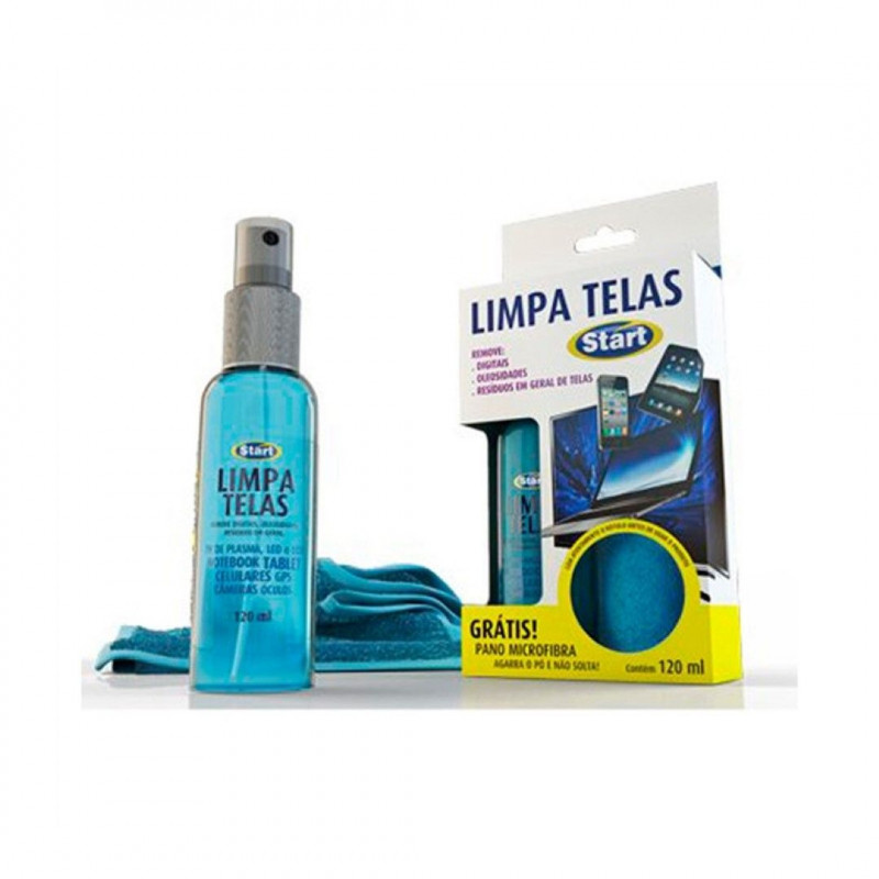 Limpa Telas Start 120ml + Pano Microfibra Produto Eficiente