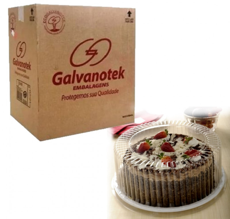 Embalagem Bolo/Torta 30x13 Branca Alta 50un G56MA Galvanotek