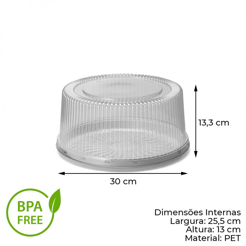 Embalagem Bolo/Torta 30x13 Branca Alta 50un G56MA Galvanotek