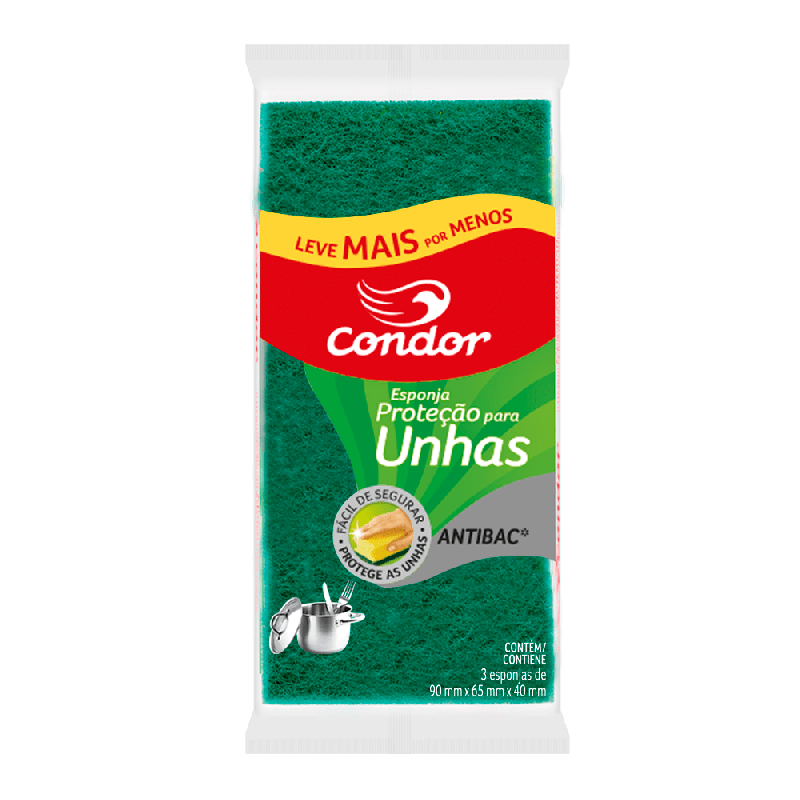 ESPONJA D FACE PROTETORA DE UNHAS CONDOR - 1537 PT COM 1 PT