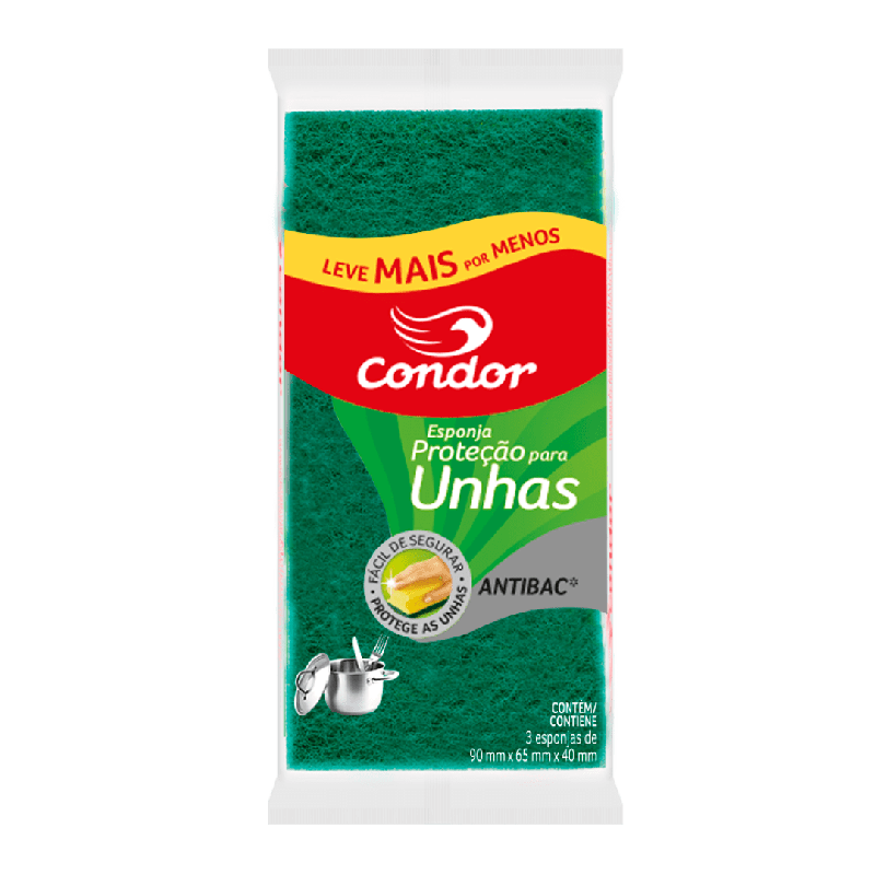 ESPONJA D FACE PROTETORA DE UNHAS CONDOR - 1537 PT COM 12 PT